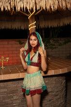 Load image into Gallery viewer, Watercolor Bandhani Mini Skirt Set