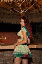 Load image into Gallery viewer, Watercolor Bandhani Mini Skirt Set