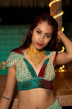 Load image into Gallery viewer, Watercolor Bandhani Mini Skirt Set