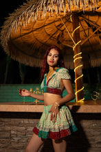 Load image into Gallery viewer, Watercolor Bandhani Mini Skirt Set