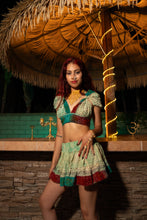 Load image into Gallery viewer, Watercolor Bandhani Mini Skirt Set