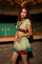 Load image into Gallery viewer, Watercolor Bandhani Mini Skirt Set