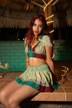 Load image into Gallery viewer, Watercolor Bandhani Mini Skirt Set