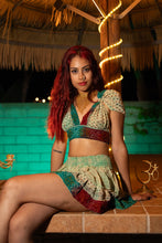 Load image into Gallery viewer, Watercolor Bandhani Mini Skirt Set