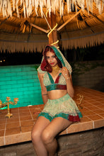 Load image into Gallery viewer, Watercolor Bandhani Mini Skirt Set