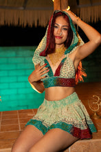 Load image into Gallery viewer, Watercolor Bandhani Mini Skirt Set