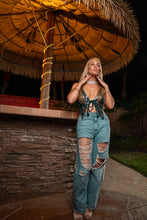 Load image into Gallery viewer, Turquoise Velvet Pixie Top