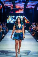 Load image into Gallery viewer, Turquoise Waterfall Micro Mini Skirt Set