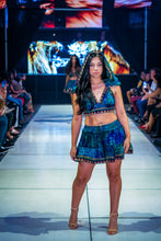 Load image into Gallery viewer, Turquoise Waterfall Micro Mini Skirt Set