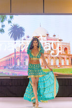 Load image into Gallery viewer, Turquoise Lotus Bollywood Set