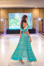 Load image into Gallery viewer, Turquoise Lotus Bollywood Set