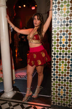 Load image into Gallery viewer, Golden Ruby Mini Skirt Set