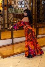 Load image into Gallery viewer, Passionfruit Fire Sharara Pants Set