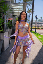 Load image into Gallery viewer, purple bloom shakti mini skirt set
