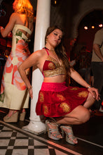 Load image into Gallery viewer, Golden Ruby Mini Skirt Set