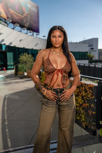 Load image into Gallery viewer, Paisley peach pixie top