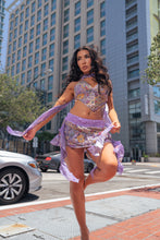 Load image into Gallery viewer, purple bloom shakti mini skirt set
