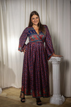 Load image into Gallery viewer, Bohemian Peacock Anarkali Dress