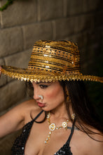 Load image into Gallery viewer, Midnight Gold Magic Cowboy Hat