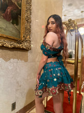 Load image into Gallery viewer, Royal Lotus Mini Skirt Set