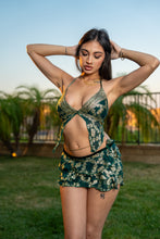 Load image into Gallery viewer, Royal Emerald Mini Ruffle Skirt Set