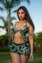 Load image into Gallery viewer, Royal Emerald Mini Ruffle Skirt Set