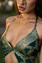 Load image into Gallery viewer, Royal Emerald Mini Ruffle Skirt Set