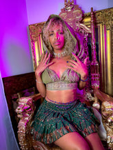 Load image into Gallery viewer, Emerald Divine Micro Mini Skirt