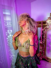 Load image into Gallery viewer, Emerald Divine Micro Mini Skirt