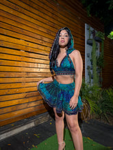 Load image into Gallery viewer, Turquoise Waterfall Micro Mini Skirt Set
