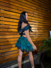Load image into Gallery viewer, Turquoise Waterfall Micro Mini Skirt Set