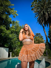 Load image into Gallery viewer, Peach Goddess Micro Mini Skirt Set