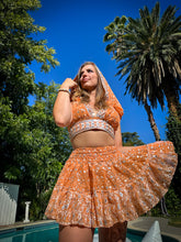 Load image into Gallery viewer, Peach Goddess Micro Mini Skirt Set