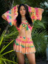 Load image into Gallery viewer, rainbow aura micro mini skirt set