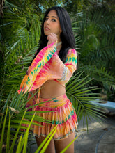 Load image into Gallery viewer, rainbow aura micro mini skirt set
