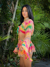 Load image into Gallery viewer, rainbow aura micro mini skirt set