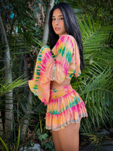 Load image into Gallery viewer, rainbow aura micro mini skirt set