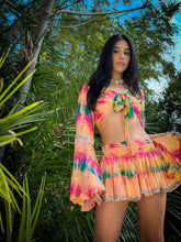Load image into Gallery viewer, rainbow aura micro mini skirt set