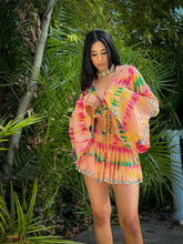 Load image into Gallery viewer, rainbow aura micro mini skirt set