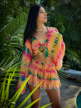 Load image into Gallery viewer, rainbow aura micro mini skirt set