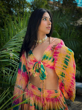 Load image into Gallery viewer, rainbow aura micro mini skirt set