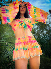 Load image into Gallery viewer, rainbow aura micro mini skirt set