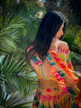 Load image into Gallery viewer, rainbow aura micro mini skirt set