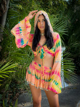 Load image into Gallery viewer, rainbow aura micro mini skirt set