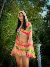 Load image into Gallery viewer, rainbow aura micro mini skirt set