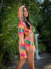Load image into Gallery viewer, rainbow aura micro mini skirt set
