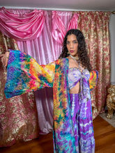 Load image into Gallery viewer, Rainbow Tie Dye Kimono