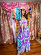 Load image into Gallery viewer, Rainbow Tie Dye Kimono