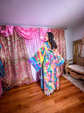 Load image into Gallery viewer, Rainbow Tie Dye Kimono