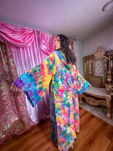Load image into Gallery viewer, Rainbow Tie Dye Kimono